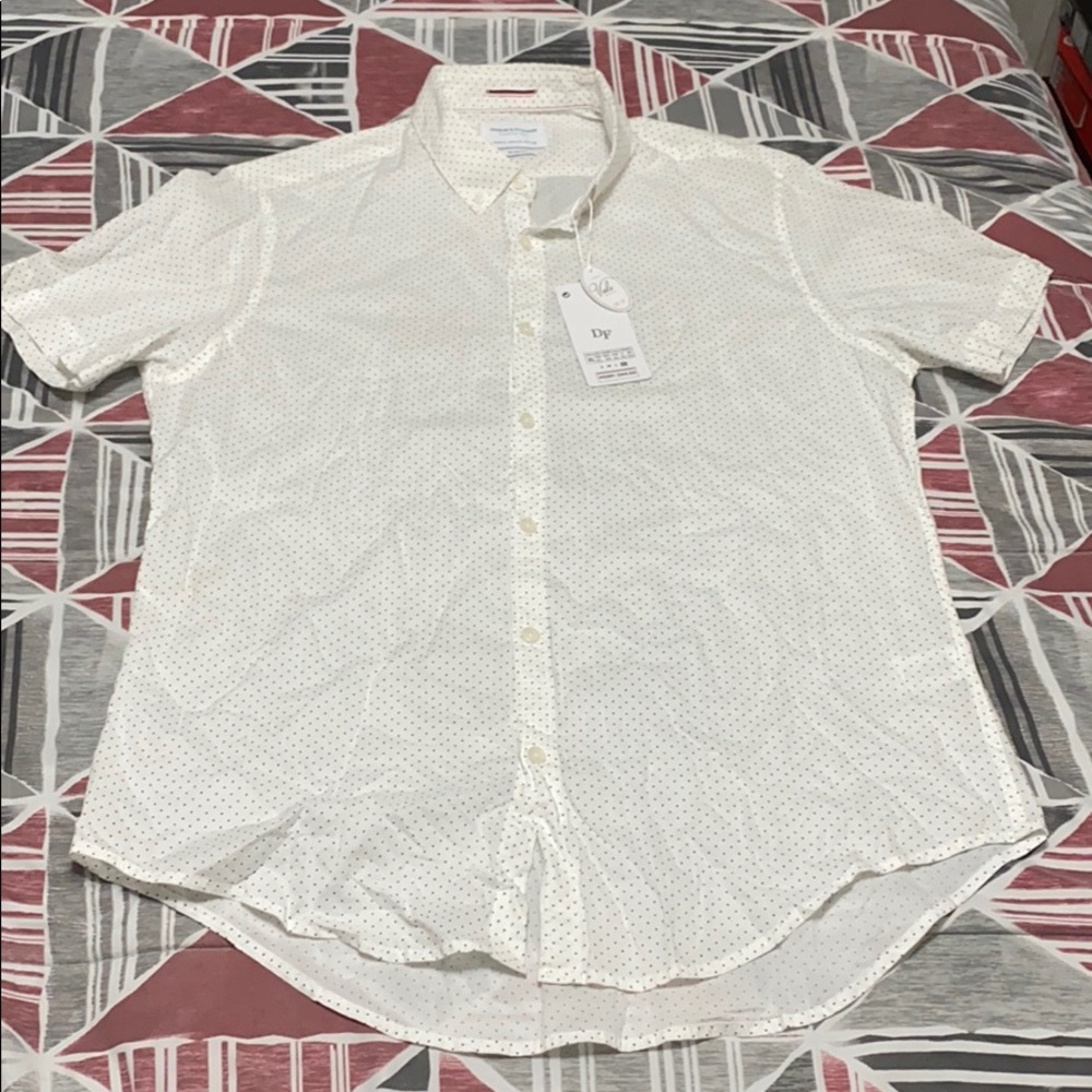 Denim and Flower Slim fit Casual button down SS